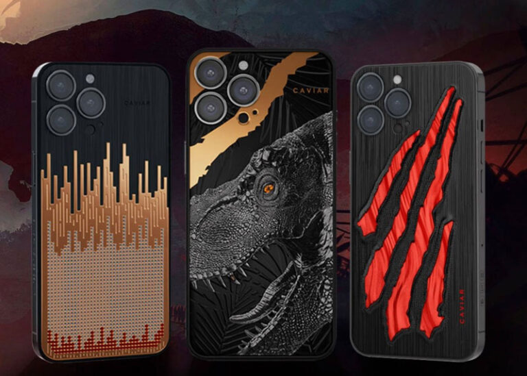iPhone 13 Pro Caviar con un diente de T-Rex