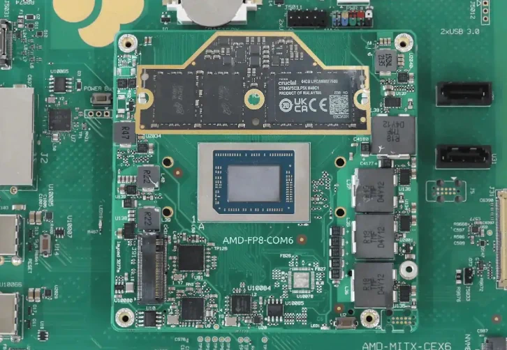 LPCAMM2 en un chip AMD Ryzen AI Embedded P100